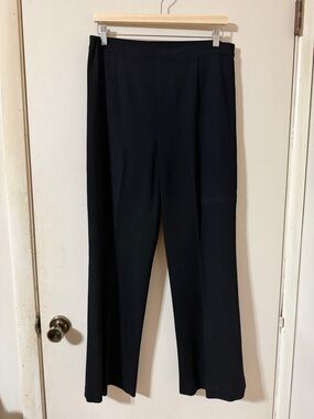 Misook Black Wide-Leg Trousers